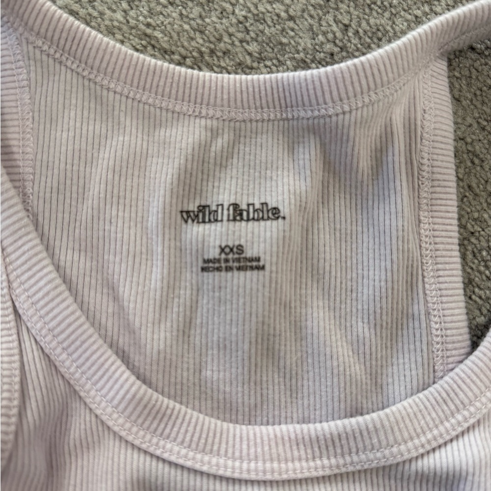 Wild Fable Light Gray Ribbed Tank Top - Picture 2 of 2